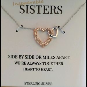 A lovely Sterling sliver necklace, with Pink Gold